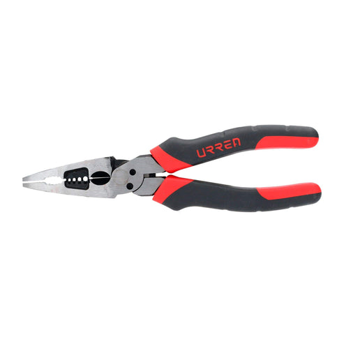 Pinza Multipropósitos Con Mango Bimaterial Punta Larga Corte Lateral De 8, Urrea 2292MP