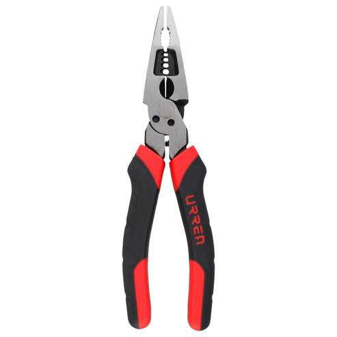Pinza Multipropósitos Con Mango Bimaterial Punta Larga Corte Lateral De 8, Urrea 2292MP