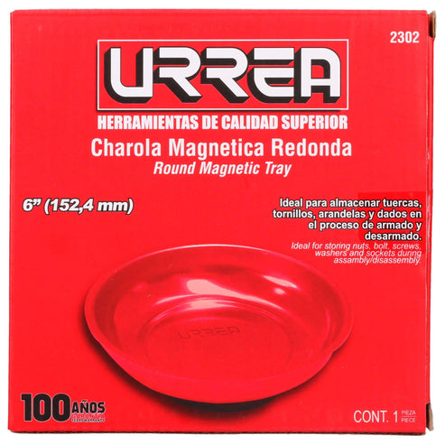 Charola Magnética Con Cubierta De Pintura Electrostática, Redonda, Urrea 2302
