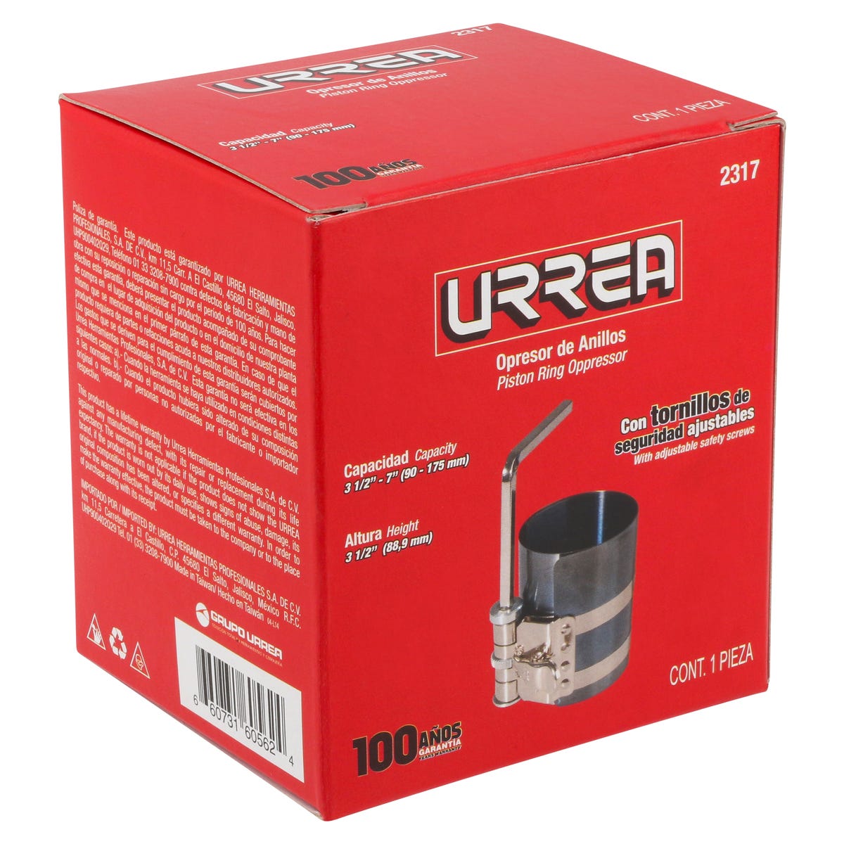Opresor De Anillos 3-1/2 A 7, Urrea 2317