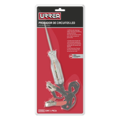 Probador Circuitos De Corriente Directa Con LED 0-24 V, Urrea 23501