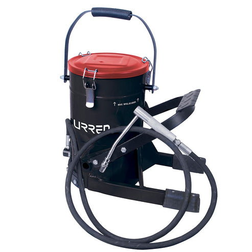 Inyector De Grasa Con Cubeta De Alta Presión Con Pedal De 10 kg, 8700 PSI, Urrea 23623