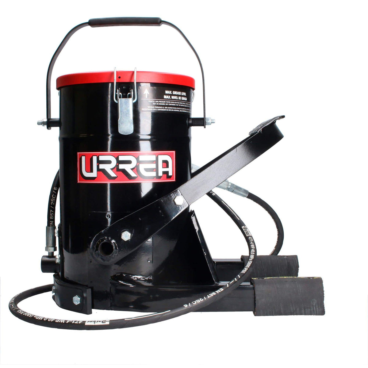 Inyector De Grasa Con Cubeta De Alta Presión Con Pedal De 10 kg, 8700 PSI, Urrea 23623