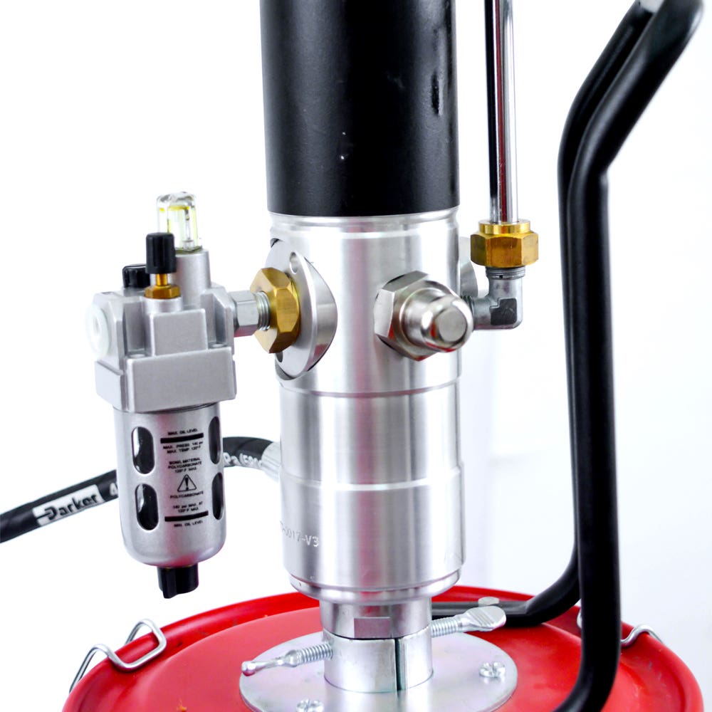 Inyector De Grasa Con Cubeta Neumático De 15 kg, 7500 PSI, Urrea 23628