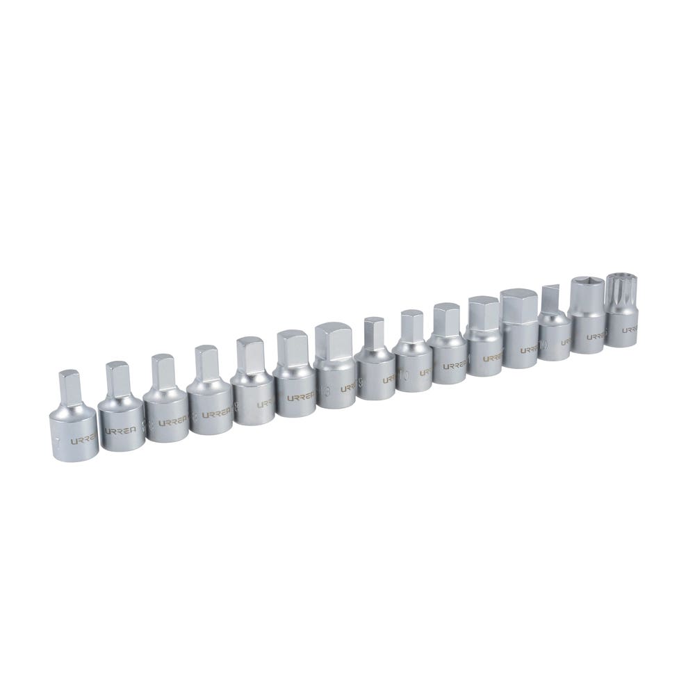 Juego De Dados Cuadro De 3/8 Para Drenado De Aceite, 14 Piezas, Urrea 2393
