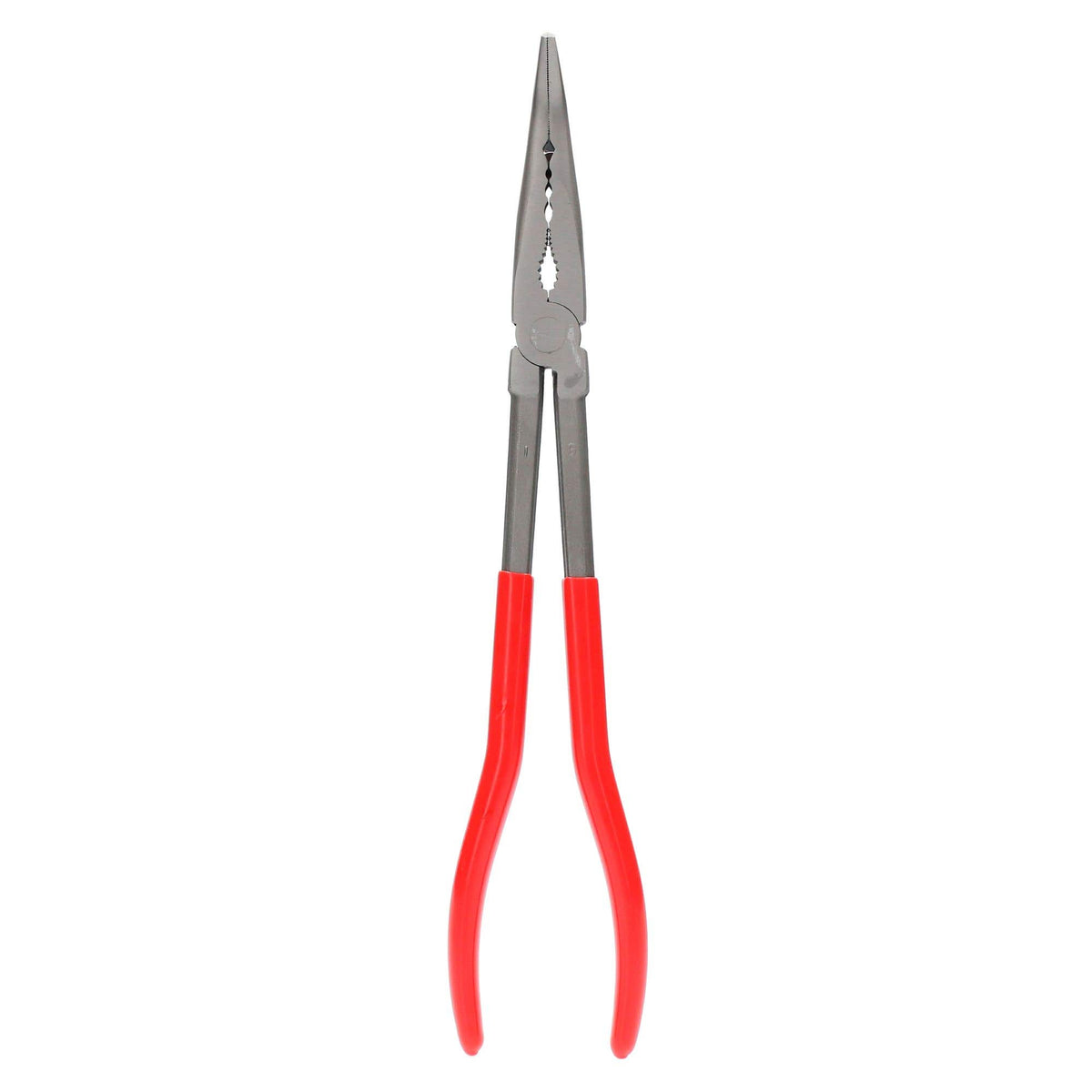 Pinza Extra Larga Para Electricista Con Mango Rubber Grip Punta Fina Curva A 45° De 9-5/8, Urrea 241G