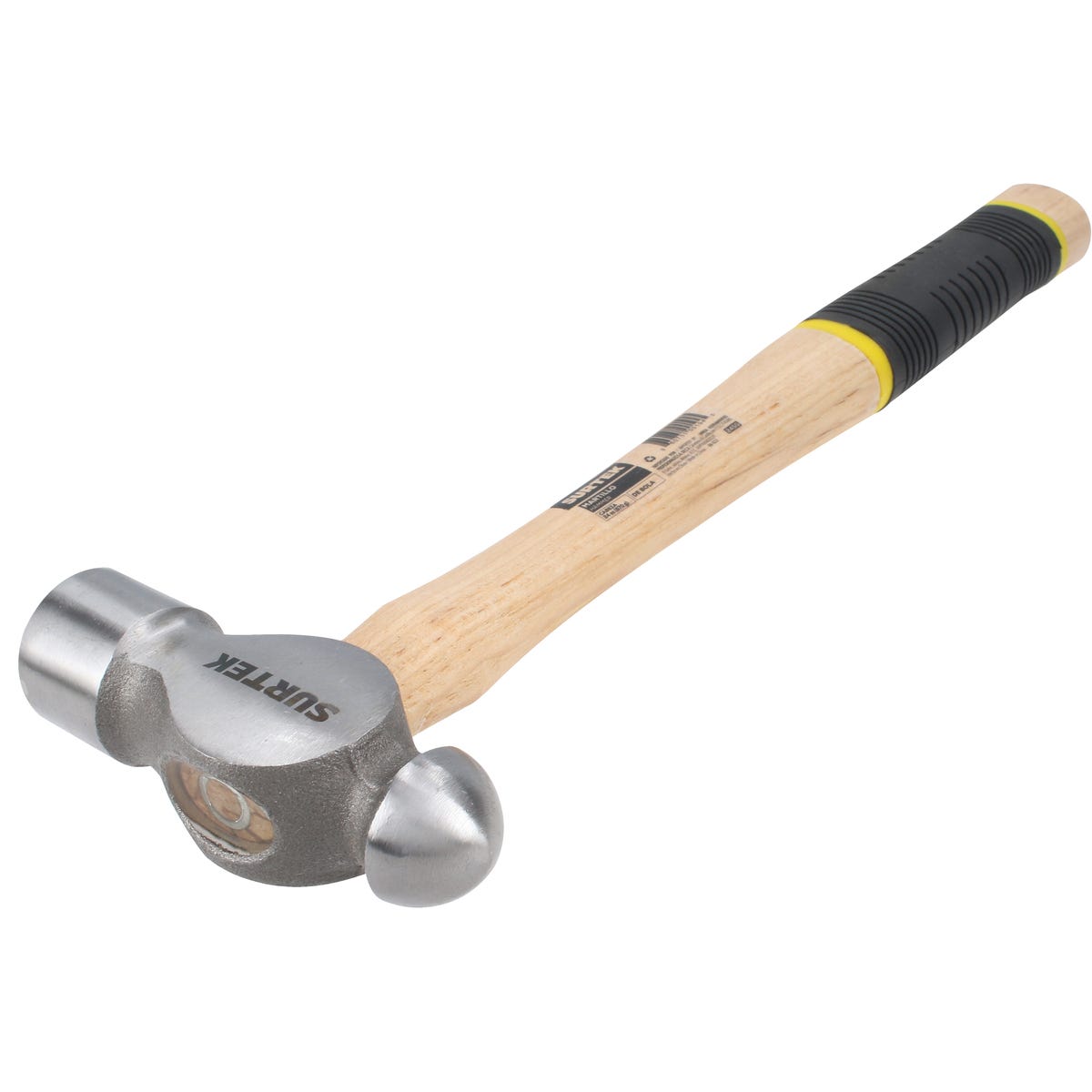 Martillo De Bola Pulido Con Mango De Madera Con Grip De 13-25/32, 24 Oz, Surtek 24SG