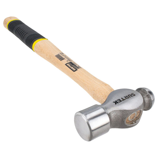Martillo De Bola Pulido Con Mango De Madera Con Grip De 13-25/32, 24 Oz, Surtek 24SG