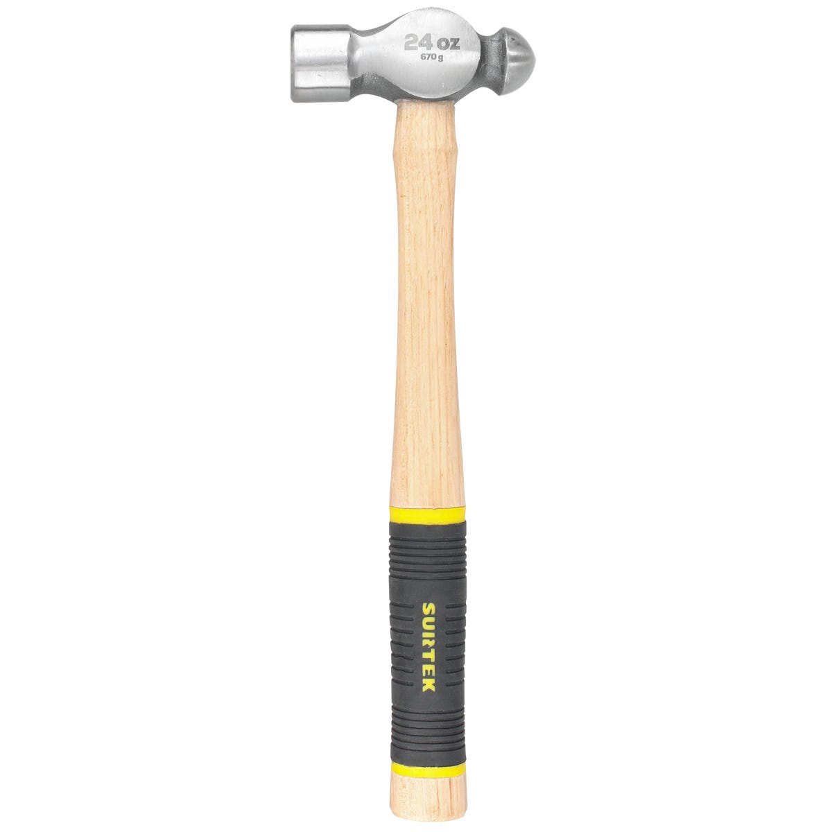 Martillo De Bola Pulido Con Mango De Madera Con Grip De 13-25/32, 24 Oz, Surtek 24SG