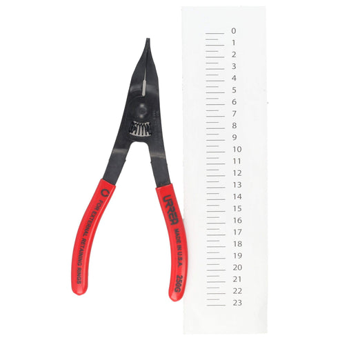 Pinza Para Anillos De Retención Con Mango Rubber Grip Punta Plana Tipo Externo Ángulo De 0°, Urrea 250G