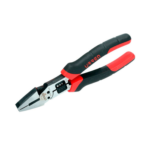 Pinza Multipropósitos Con Mango Bimaterial Punta Universal Corte Lateral De 8, Urrea 258MP