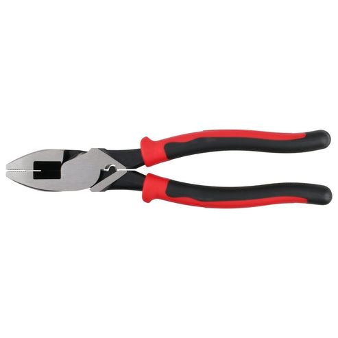 Pinza Para Electricista Con Mango Bimaterial Corte Lateral Con Ponchador Y Jalador 9-3/8, Urrea 259GHLX