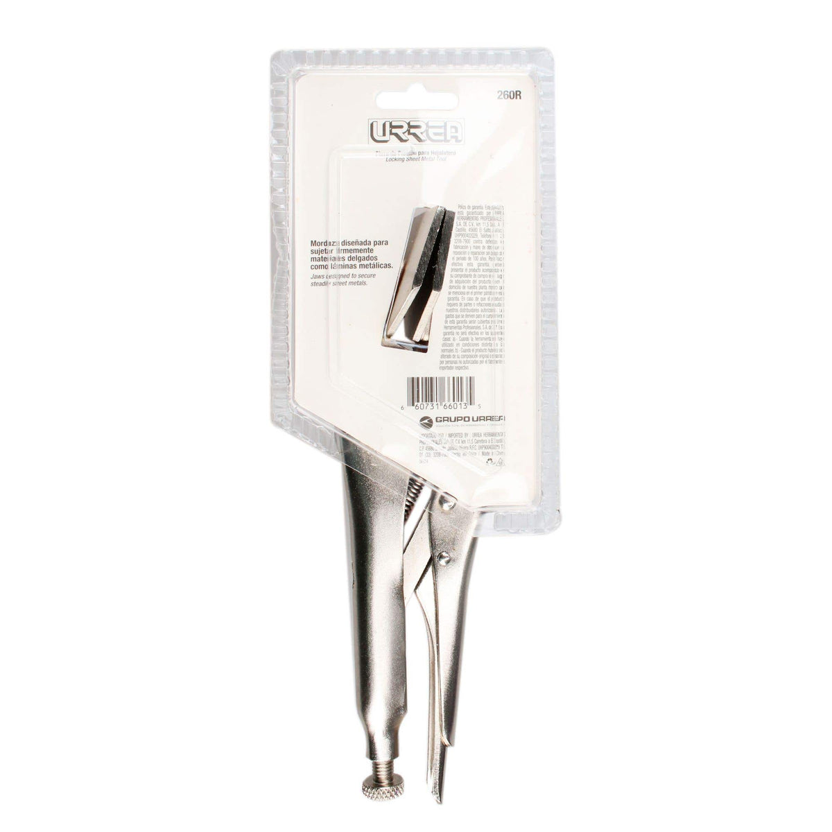 Pinza De Presión Cromada Para Hojalatero De 8, Urrea 260R