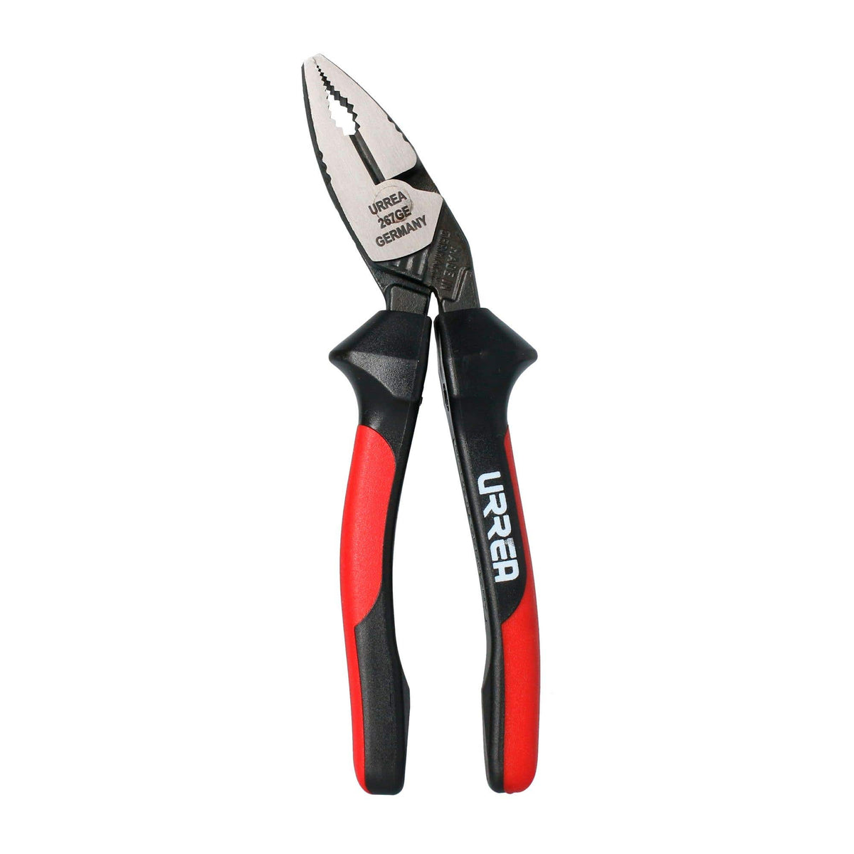 Pinza Para Electricista Con Mango Bimaterial Ergonómica Alta Palanca Corte Lateral De 7-1/2, Urrea 267GE