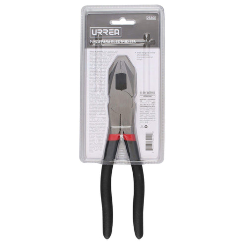 Pinza Para Electricista Con Mango Rubber Grip Vinil Corte Lateral De 8-9/16, Urrea 268GI