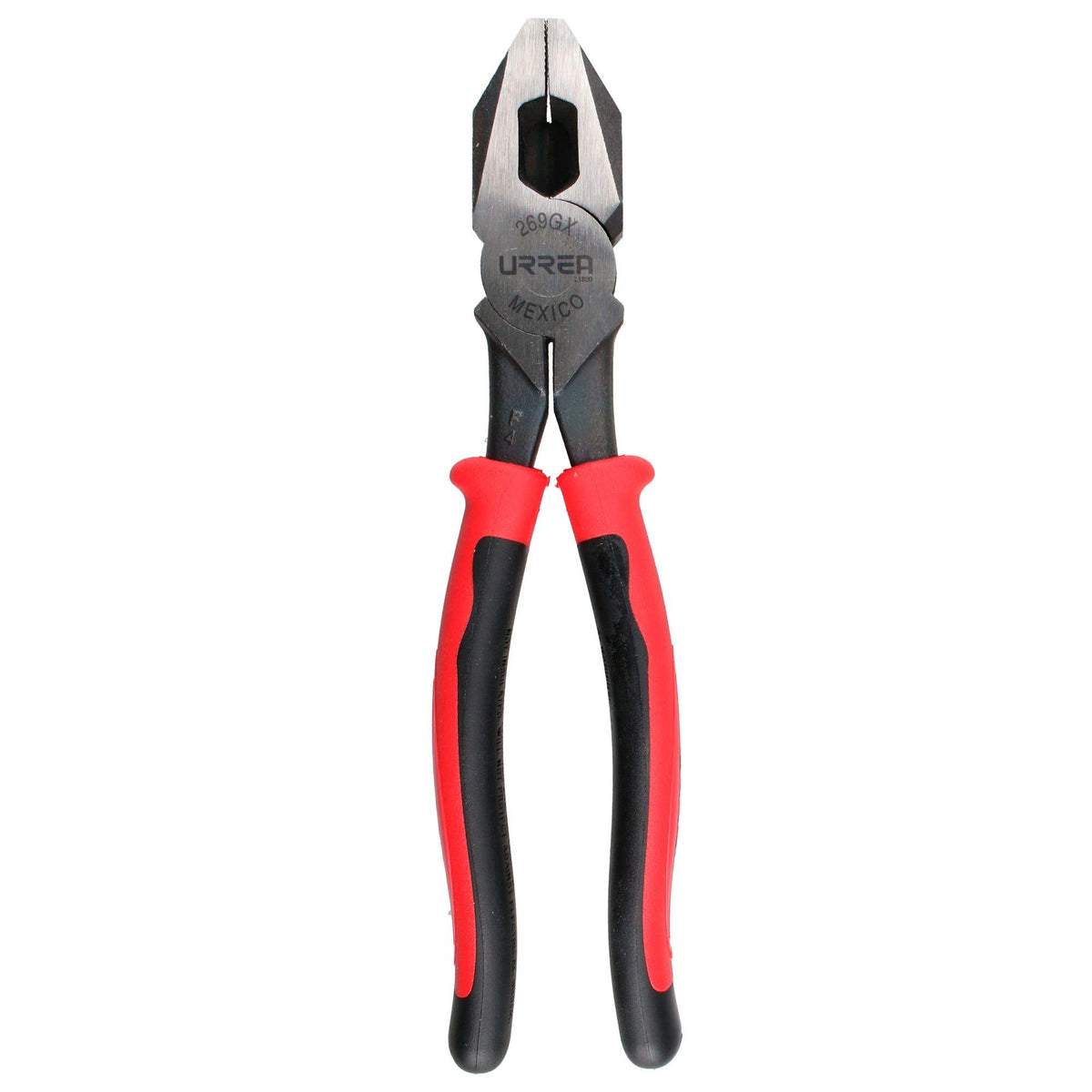 Pinza Para Electricista Con Mango Bimaterial Corte Lateral Alta Palanca De 9-3/8, Urrea 269GX