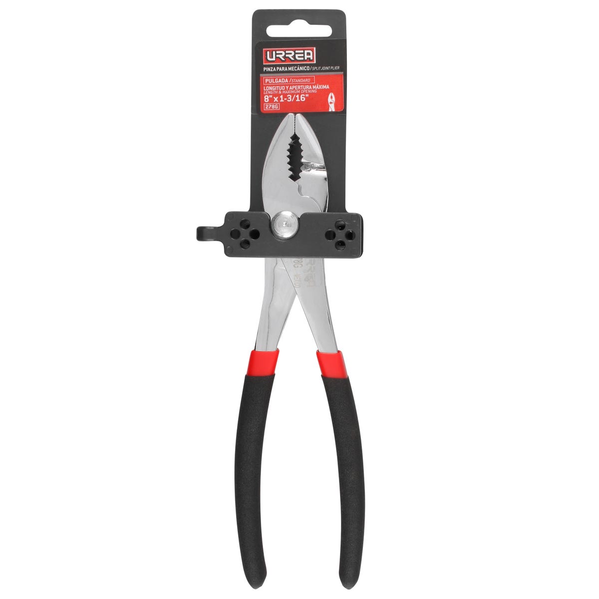 Pinza Para Mecánico Con Mango Rubber Grip Y Botón De Ajuste De 8, Urrea 278G