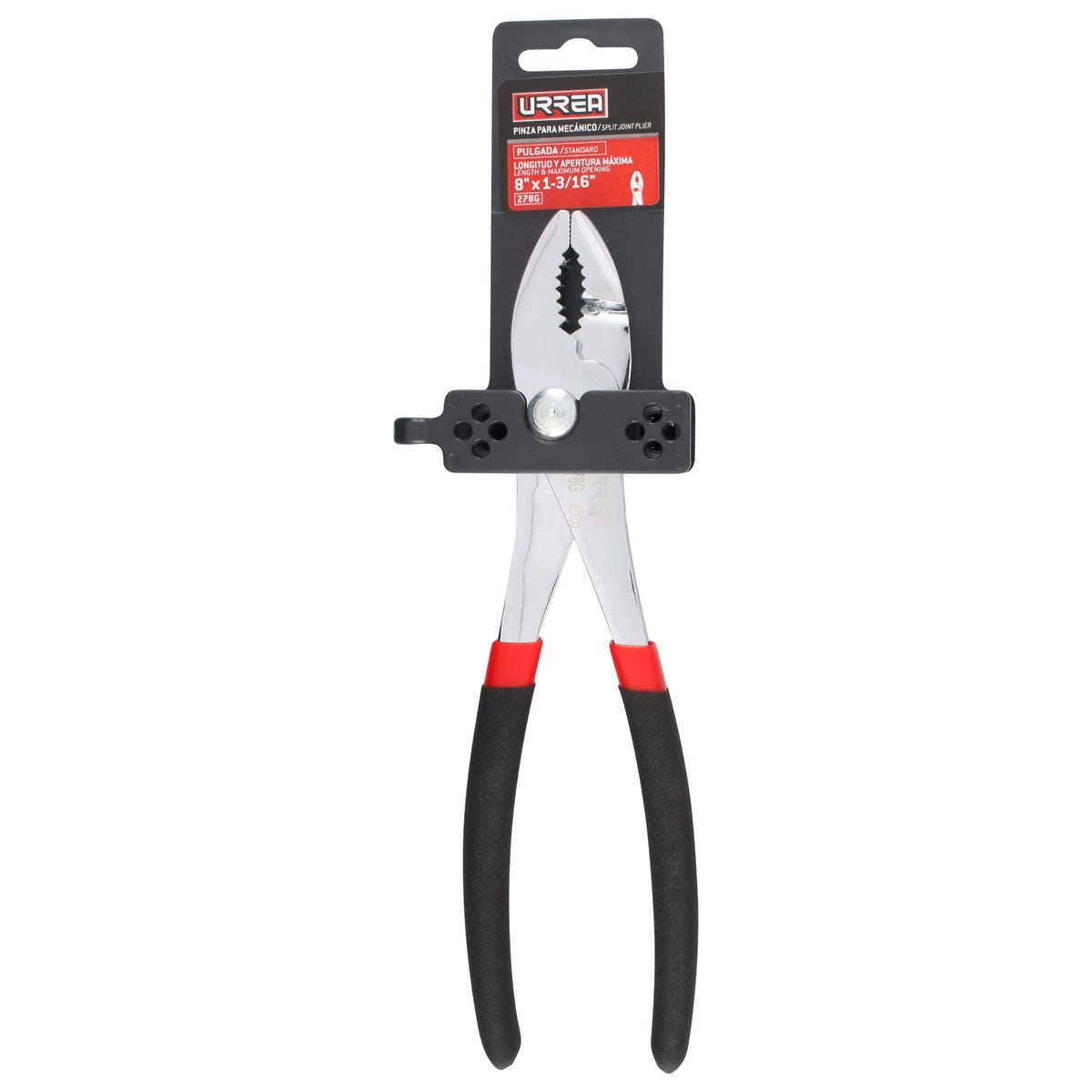 Pinza Para Mecánico Con Mango Rubber Grip Y Botón De Ajuste De 8, Urrea 278G