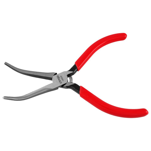 Pinza Para Electricista Con Mango Rubber Grip Punta Aguja Lisa Curva 45° De 5-11/32, Urrea 28520