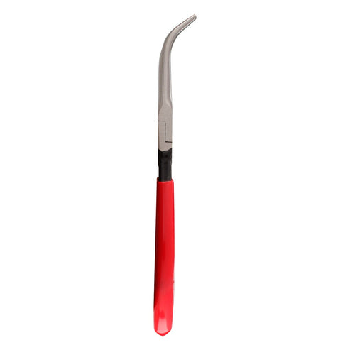 Pinza Para Electricista Con Mango Rubber Grip Punta Aguja Lisa Curva 45° De 5-11/32, Urrea 28520