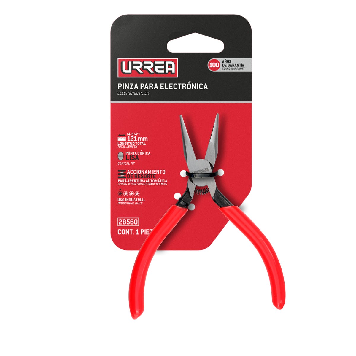 Pinza Para Electricista Con Mango Rubber Urrea 28560
