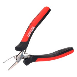 Pinza Para Electrónica Con Mango Antiestático Punta Larga Plana De 4-3/4, Urrea 28580X