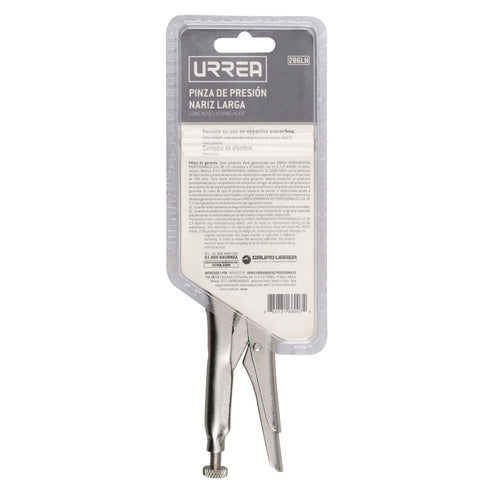 Pinza De Presión Cromada Nariz Larga De 6-1/2, Urrea 286LN