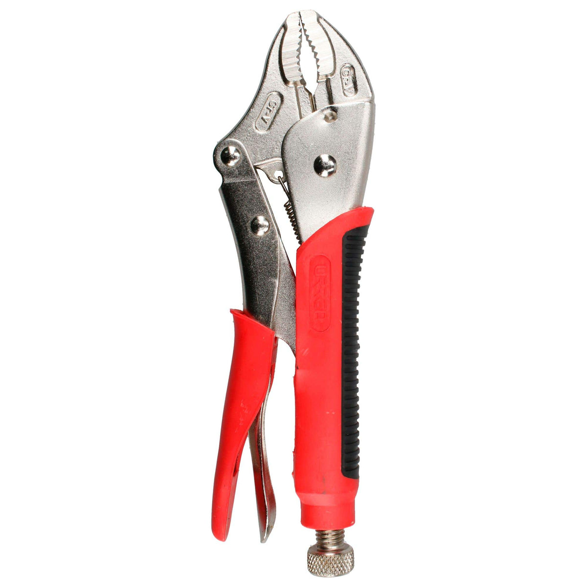 Pinza De Presión Con Mango Bimaterial Quijada Curva De 10, Urrea 292WRG