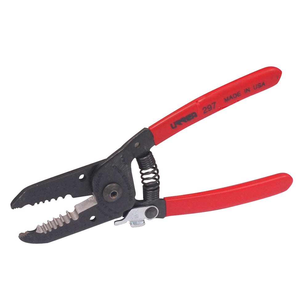 Pinza Pelacable Con Mango Air Cushion 10-20 AWG Alta Palanca Con Seguro De 6-3/4, Urrea 297