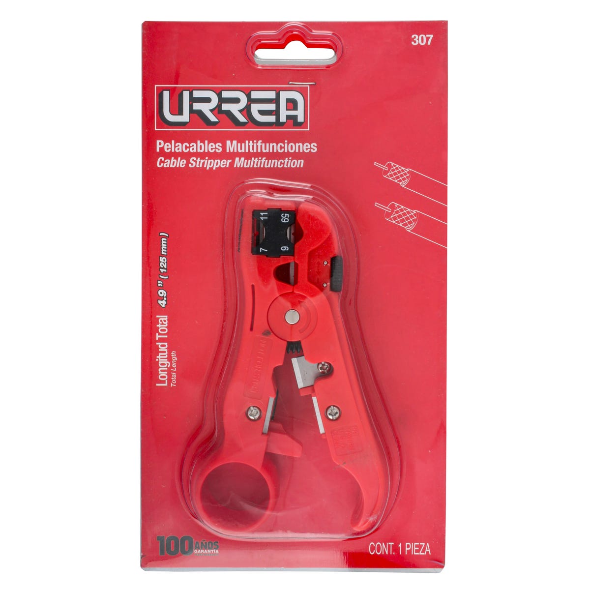 Pinza Multifunciones Para Cable UTP/STP, RG59/6, Urrea 307