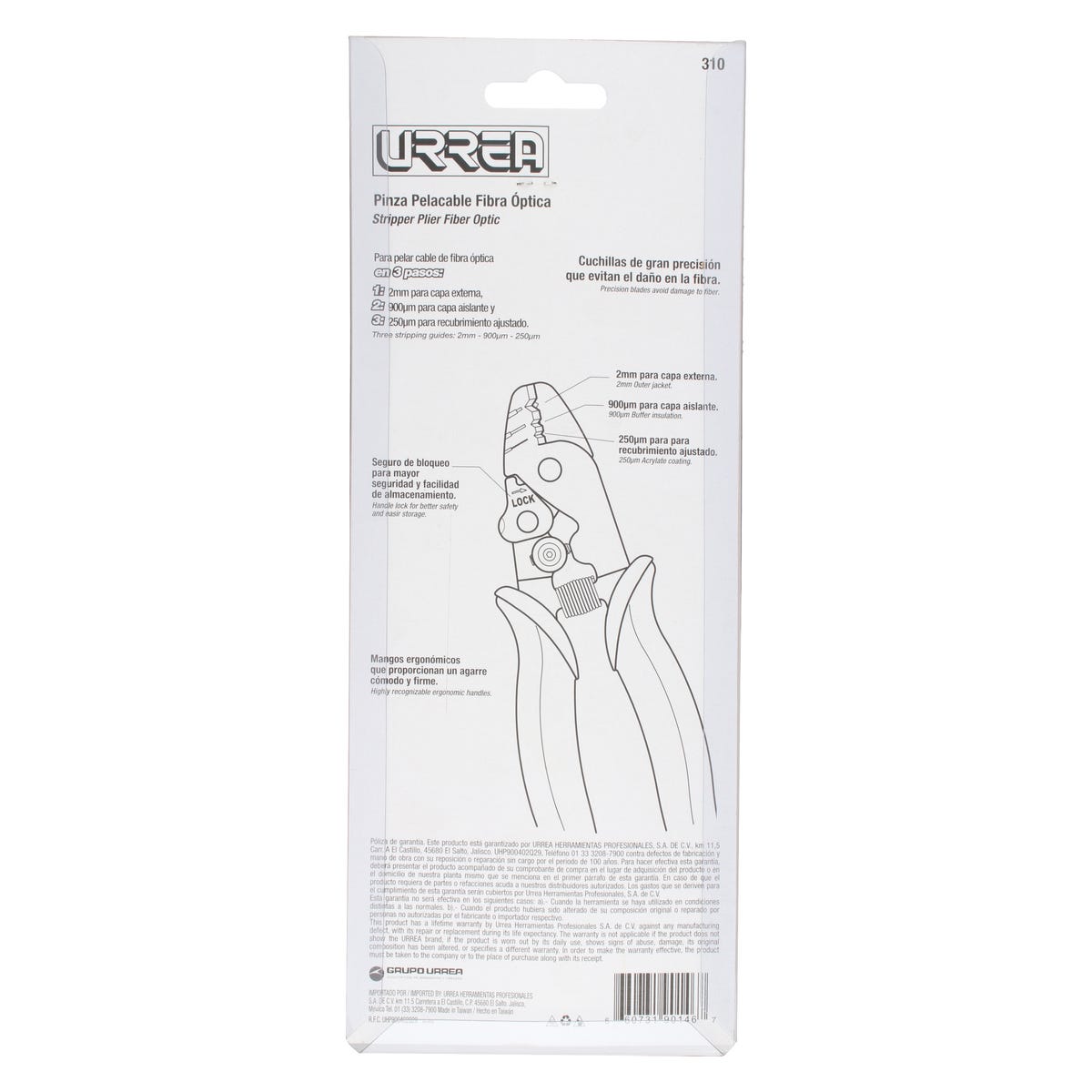 Pinza Pelacables Para Fibra Óptica 6-19/64, Urrea 310