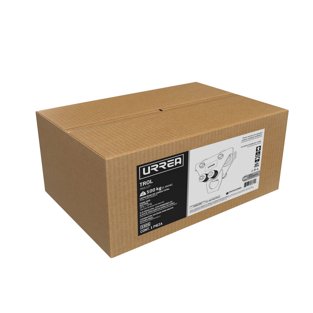 Trole De Carga En Viga IPS/IPR 0.5 Ton, Urrea 3305