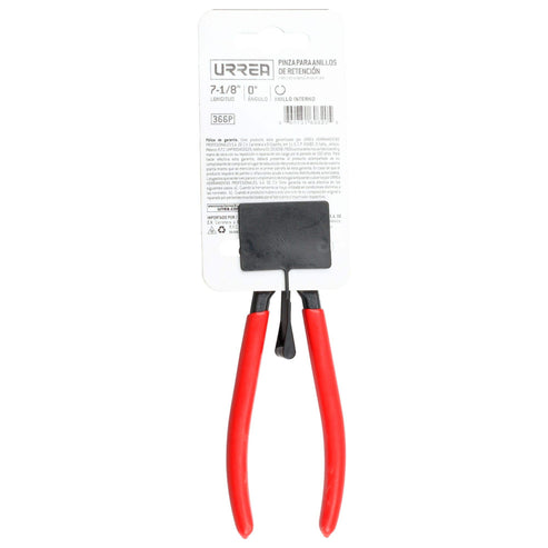 Pinza Para Anillos De Retención Con Mango Rubber Grip Forjadas Tipo Interno Ángulo De 0°, Urrea 366P