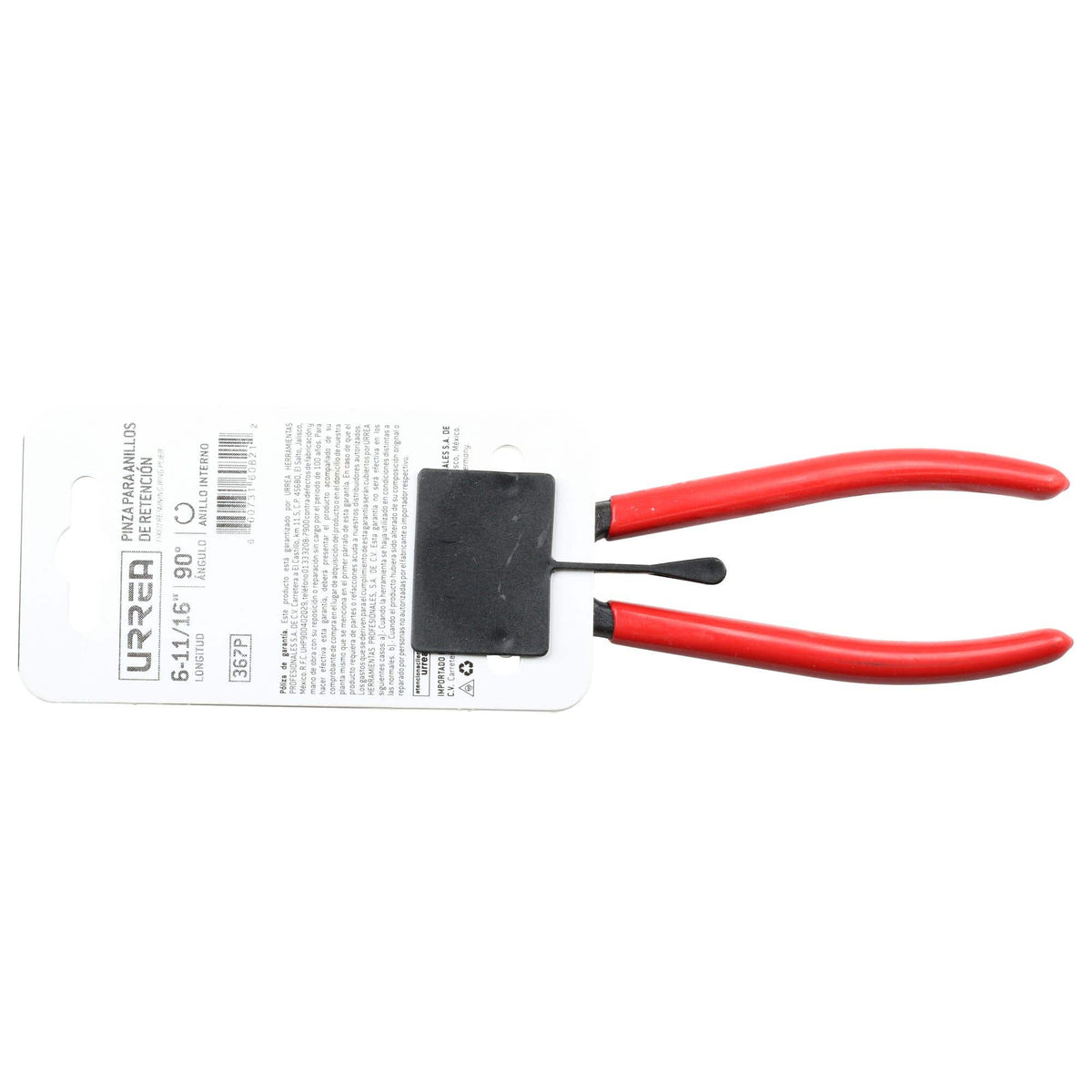Pinza Para Anillos De Retención Con Mango Rubber Grip Forjadas Tipo Interno Ángulo De 90°, Urrea 367P