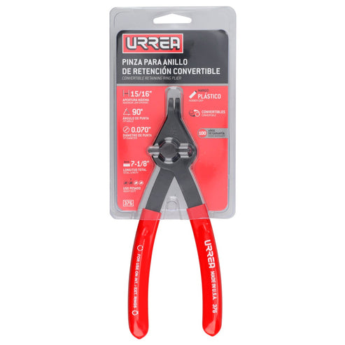 Pinza Para Anillos De Retención Convertibles Con Mariposa .070 Ángulo De 90°, Urrea 376