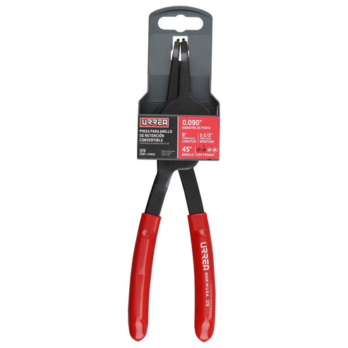 Pinza Para Anillos De Retención Convertibles Con Mariposa .090 Ángulo De 45°, Urrea 378