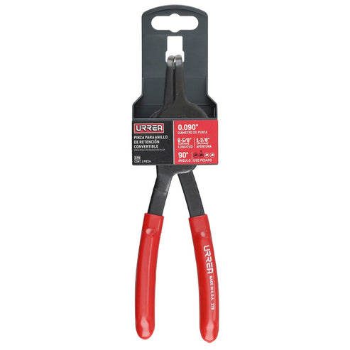 Pinza Para Anillos De Retención Convertibles Con Mariposa .090 Ángulo De 90°, Urrea 379