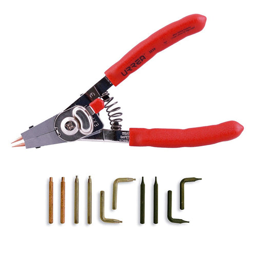 Pinza Para Anillos De Retención Con Puntas Intercambiables, 11 Piezas, Urrea 382
