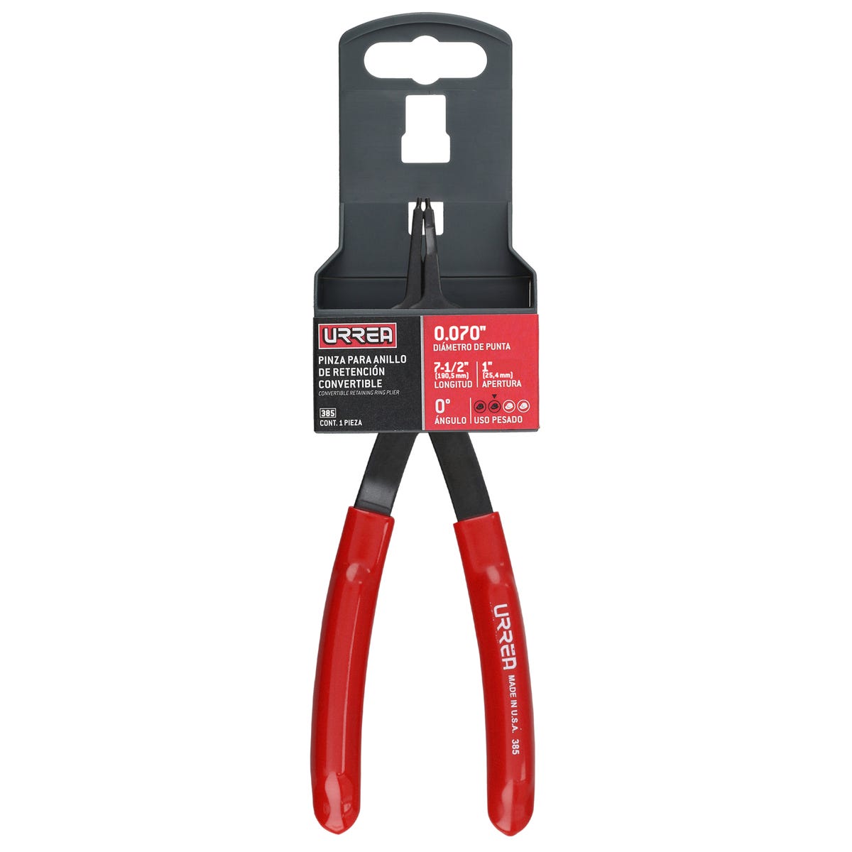 Pinza Para Anillos De Retención Convertibles Urrea 385