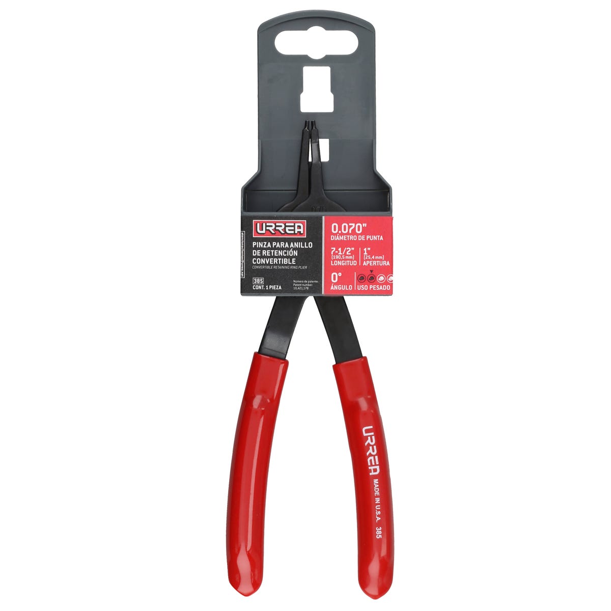 Pinza Para Anillos De Retención Convertibles Urrea 385