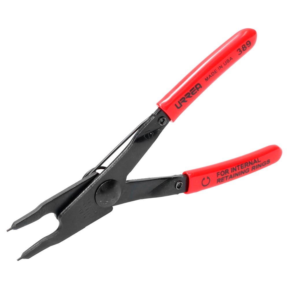 Pinza Para Anillos De Retención Con Mango Rubber Grip Fijas Tipo Interno Ángulo De 0°, Urrea 389