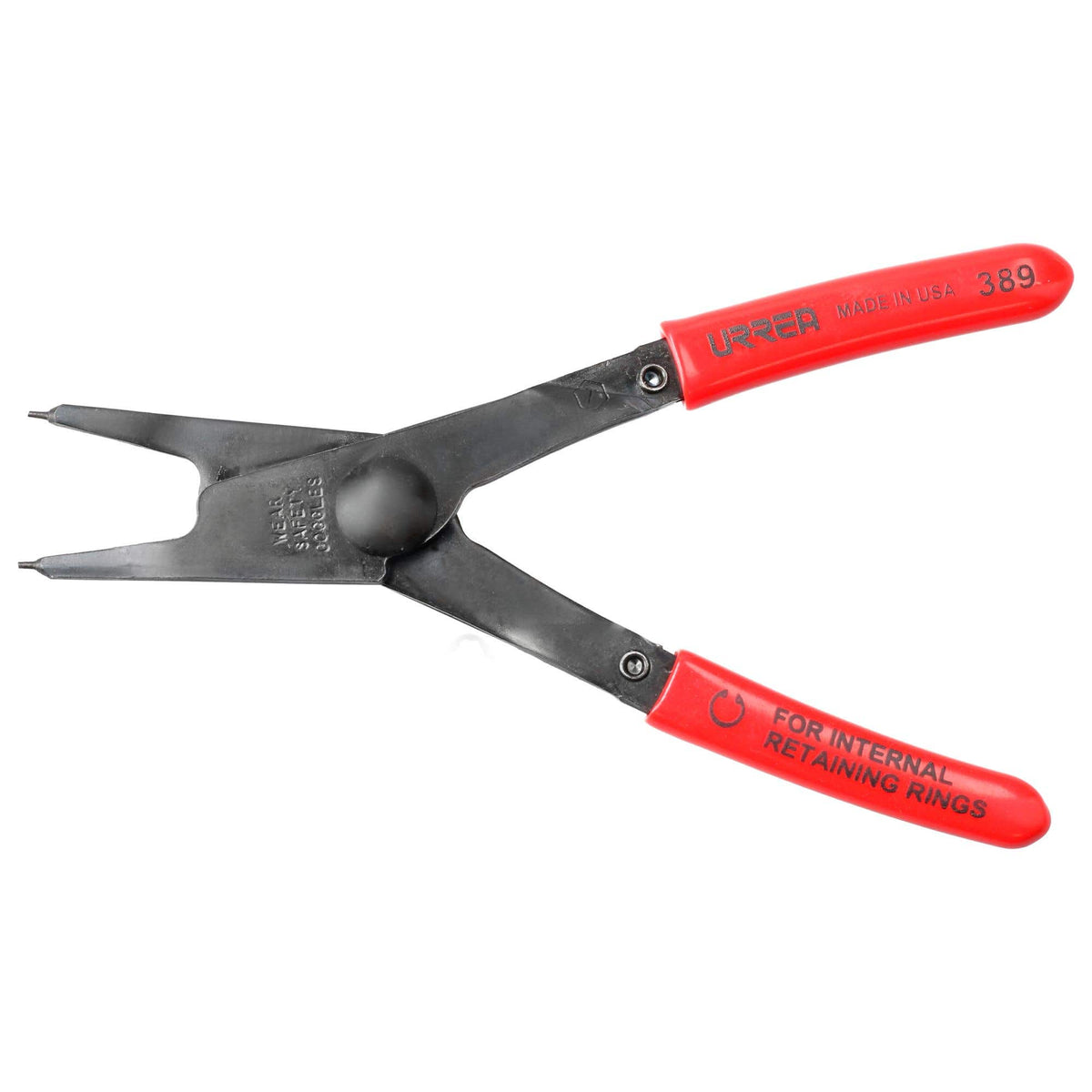 Pinza Para Anillos De Retención Con Mango Rubber Grip Fijas Tipo Interno Ángulo De 0°, Urrea 389