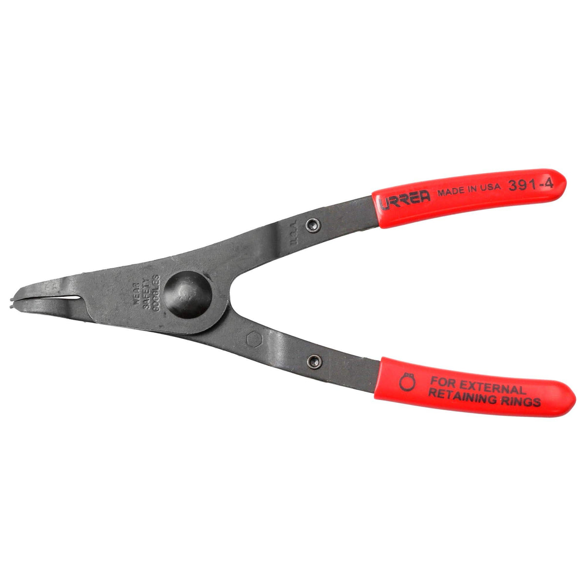 Pinza Para Anillos De Retención Con Mango Rubber Grip Fijas Tipo Externo Ángulo De 45°, Urrea 3914