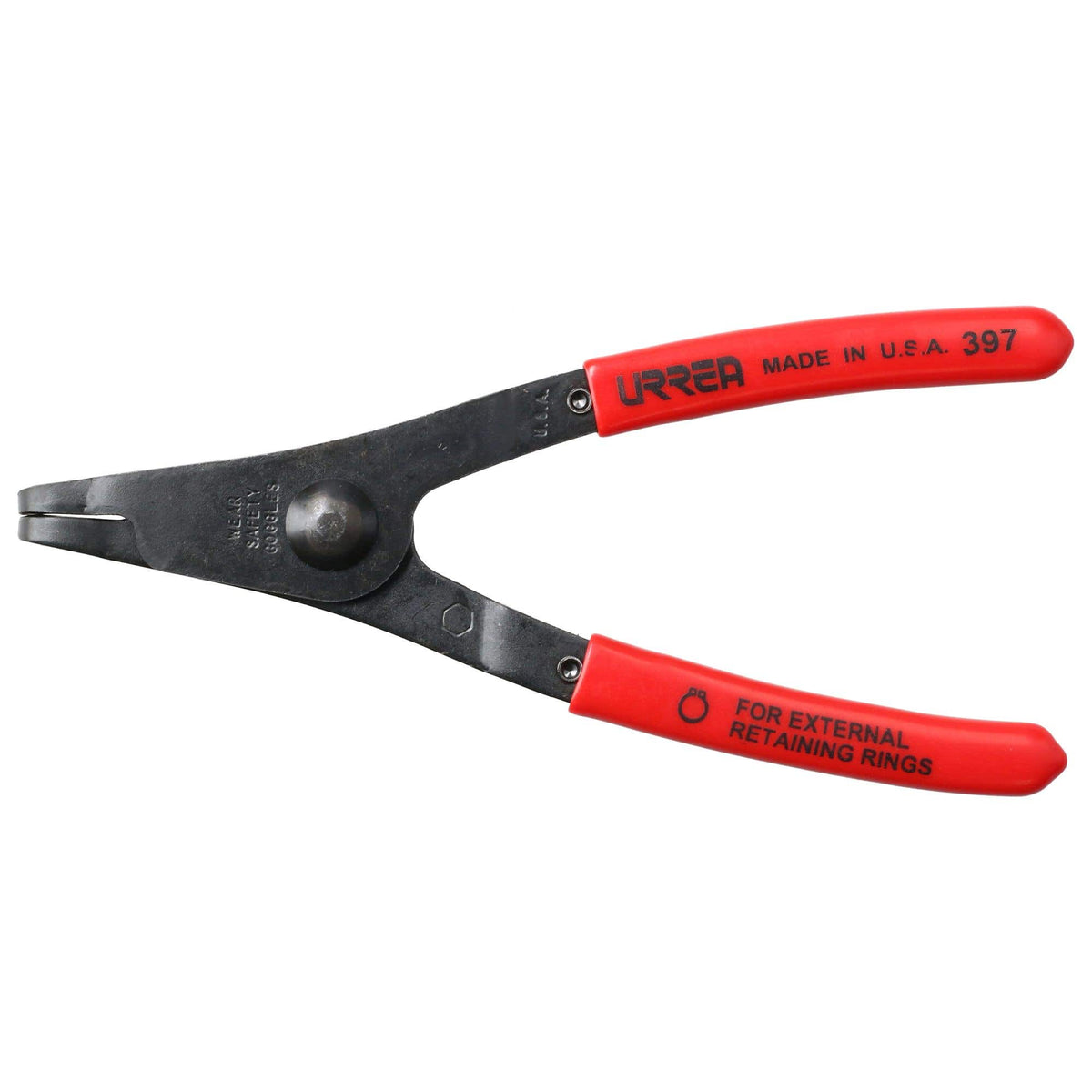 Pinza Para Anillos De Retención Con Mango Rubber Grip Fijas Tipo Externo Ángulo De 90°, Urrea 397