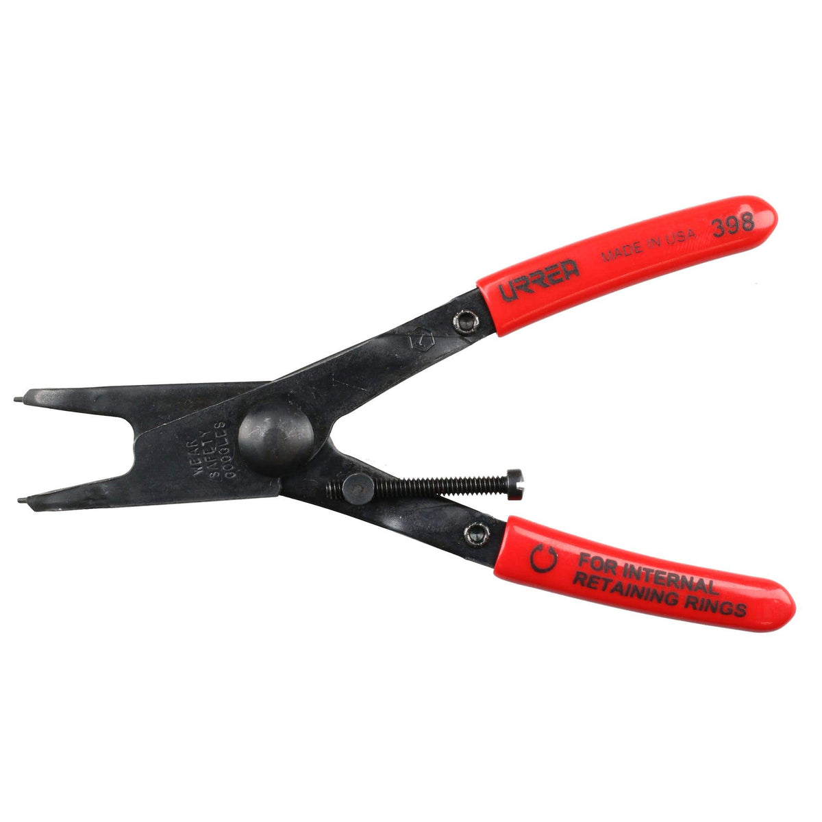 Pinza Para Anillos De Retención Con Mango Rubber Grip Fijas Tipo Interno Ángulo De 45°, Urrea 398
