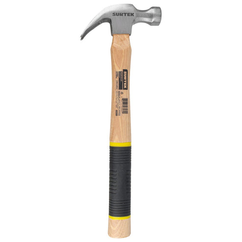 Martillo De Uña Curva Pulido Con Mango De Madera 10-15/64, 8 Oz, Surtek 408CG