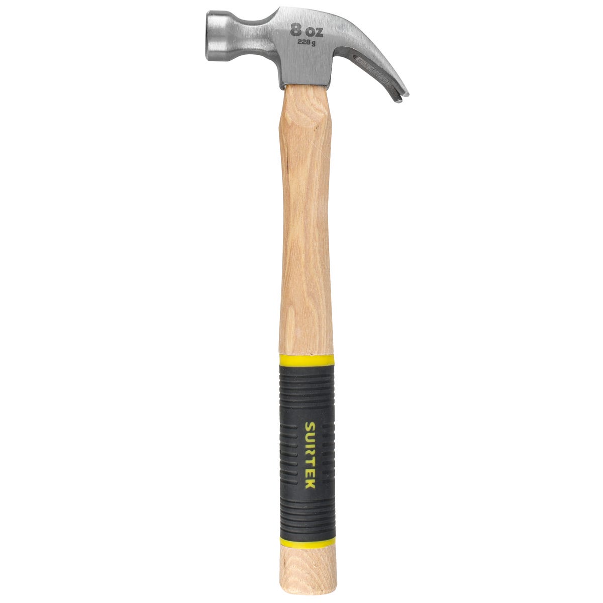 Martillo De Uña Curva Pulido Con Mango De Madera 10-15/64, 8 Oz, Surtek 408CG