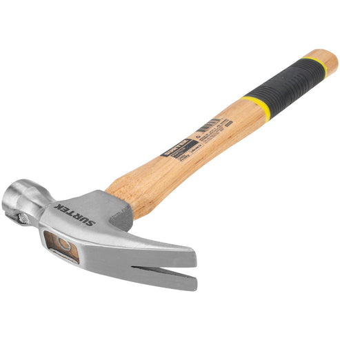 Martillo De Uña Curva Pulido Con Mango De Madera 10-15/64, 8 Oz, Surtek 408RG