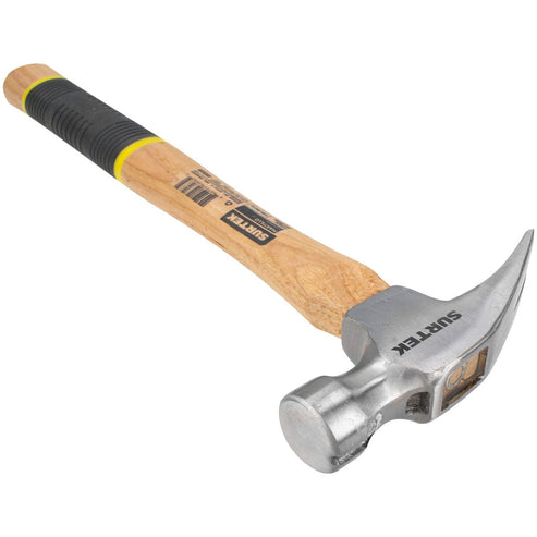 Martillo De Uña Curva Pulido Con Mango De Madera 10-15/64, 8 Oz, Surtek 408RG