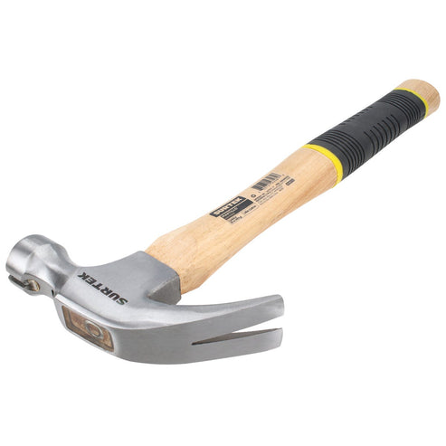 Martillo De Uña Curva Pulido Con Mango De Madera 11-7/32, 16 Oz, Surtek 416CG